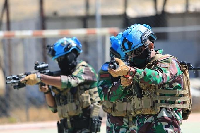 Komandan Kontingen Garuda TNI Hadiri Penutupan Urban Combat Training