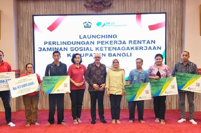 Bangli Perkuat Jaring Pengaman Sosial, 1.473 Pekerja Rentan Resmi Masuk Program JKK–JKM