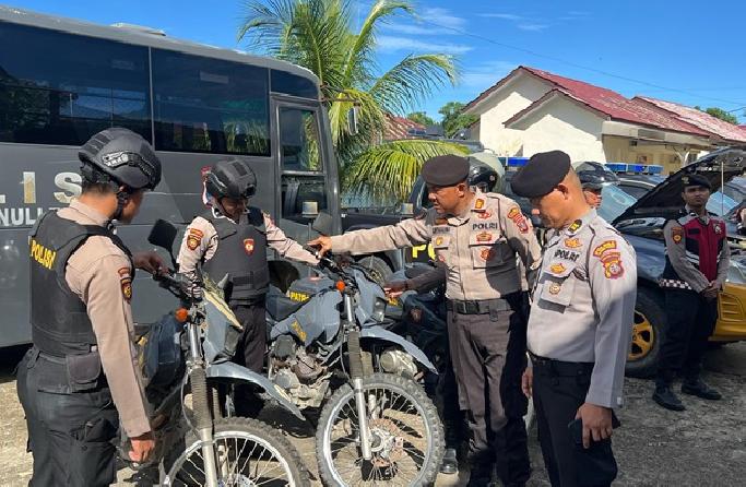Jelang Mayday, Polres Tapteng Cek Kesiapan Peralatan Pengendalian Massa
