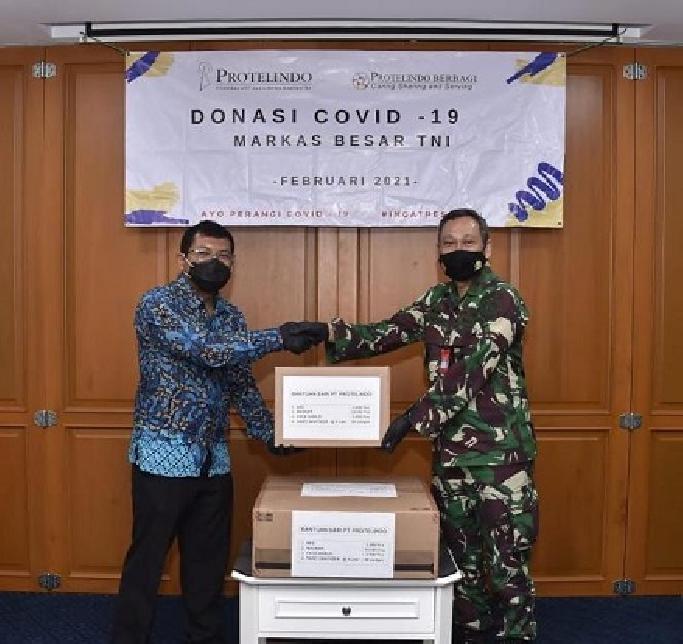 Puskes TNI Terima Donasi Material Kesehatan Covid-19