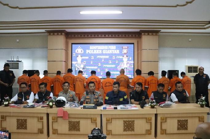 Sepanjang Juli 2025 Polres Gianyar Ungkap 15 Kasus Kriminal