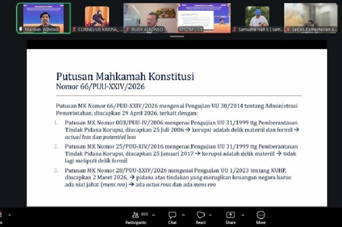 Sekjen ATR/BPN Imbau ASN Tak Ragu Ambil Keputusan usai Putusan MK soal Kerugian Negara