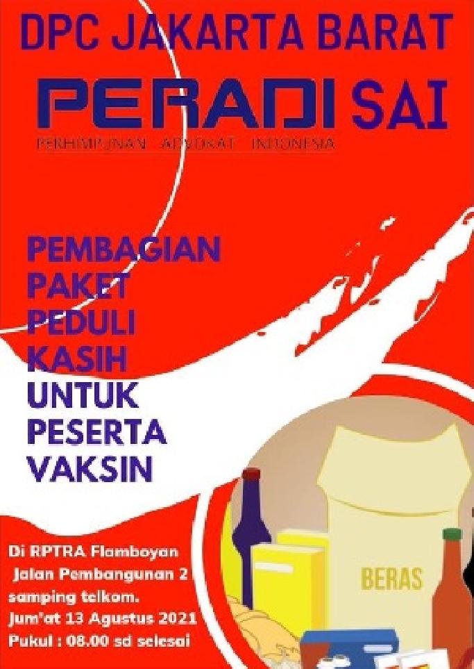 Vaksin Peduli Kasih Bersama DPC Peradi SAI Jakbar