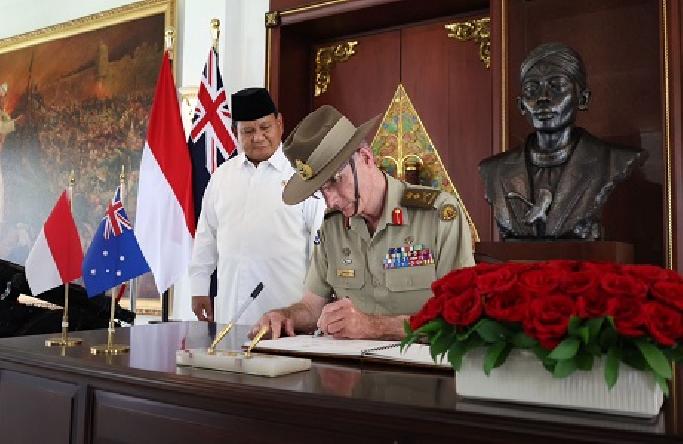 Menhan Prabowo Terima Panglima Angkatan Bersenjata Australia