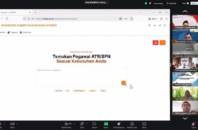 Kembangkan Dashboard SDM, Sekjen ATR/BPN: Mutasi dan Promosi Pegawai Lebih Efektif
