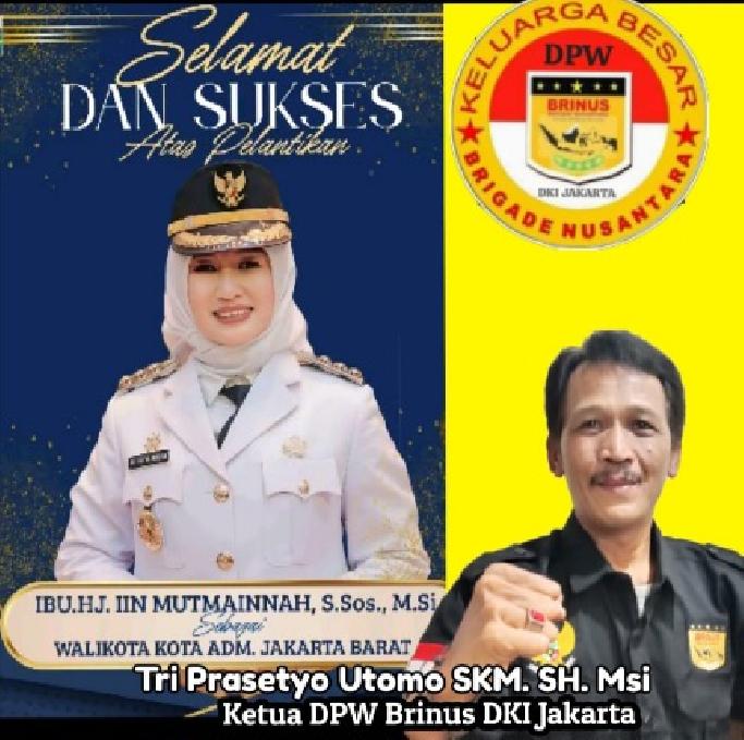 Pelantikan Iin Mutmainah Jadi Walikota Jakbar, Brinus DKI: Bukti Komitmen Pramono Anung Berdayakan Perempuan
