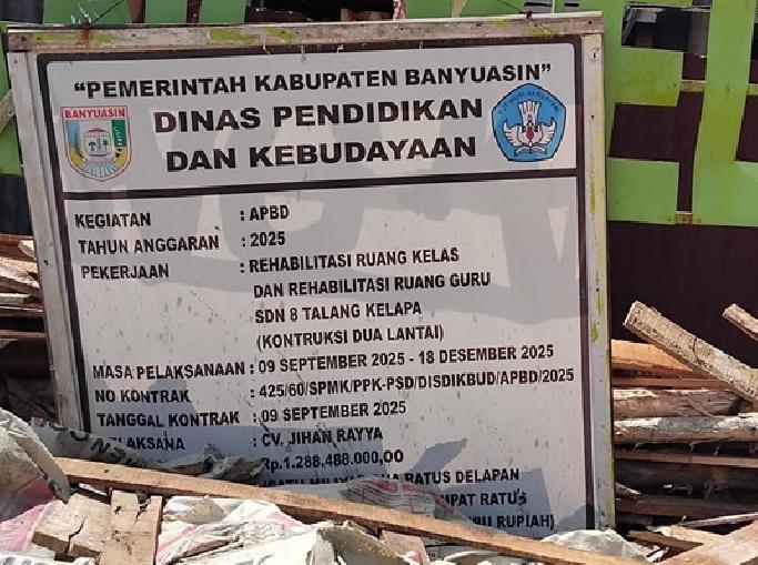Rehabilitasi SDN 8 Talang Kelapa Molor, Wali Murid Keluhkan Belajar Daring yang Tidak Efektif
