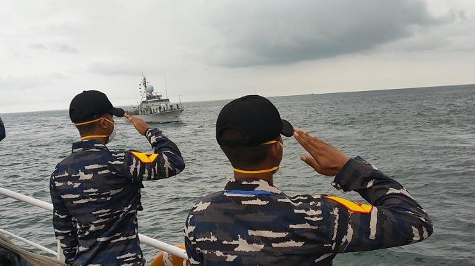 Unsur KRI BKO Guspurla Koarmada II Sambut Satlat Pra Jalasesya