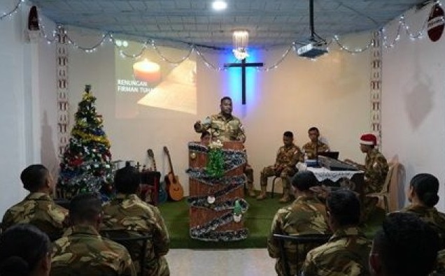 Satgas Indobatt XXIII-R/UNIFIL Bawa Pesan Damai Kebahagiaan Natal