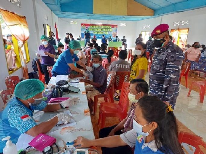 Lantamal VIII Manado Serbu Wilayah Destinasi Super Prioritas Yang Belum Tervaksin