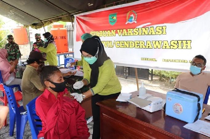 Kodam XVII/Cenderawasih dan FKUB Keerom Gelar Serbuan Vaksinasi