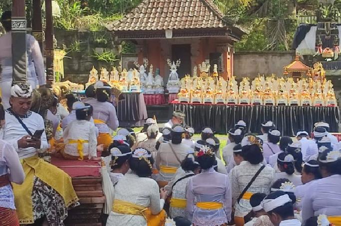 Puncak Maligia Punggel Puri Kaleran Bangli Dipimpin Lima Sulinggih