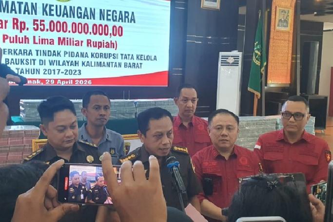 Kejati Kalbar Selamatkan Rp55 Miliar dari Kasus Bauksit, Total Capai Rp170 Miliar