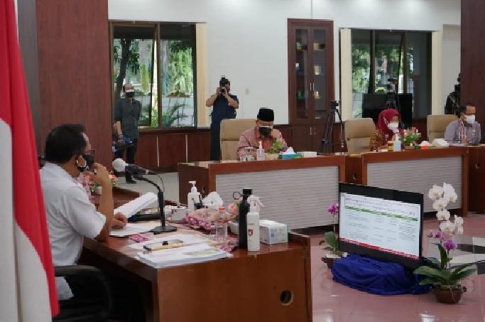 Rakor Pemkot Kota Depok Dan Mendagri Membahas Penanganan Covid-19