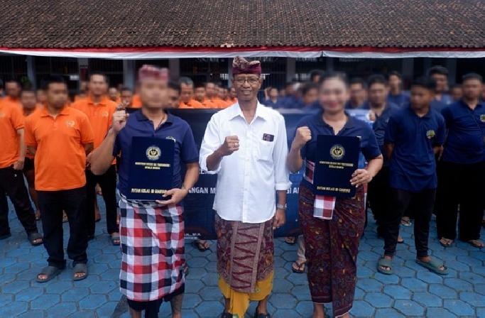 Rutan Gianyar Berikan Remisi kepada 76 Narapidana, 4 Langsung Bebas