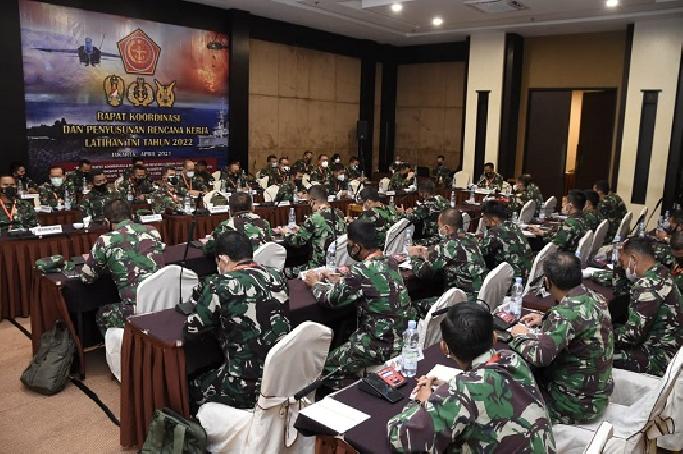 Penutupan Rakor dan Penyusunan Rencana Kerja Latihan TNI Tahun 2022