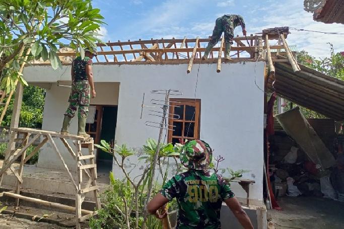 TMMD ke-125 Bangun Harapan, Rumah Lansia 97 Tahun Direhab Satgas Kodim 1616/Gianyar