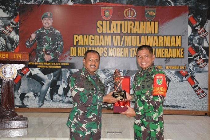 Danrem 174 Merauke Sambut Kedatangan Pangdam VI/Mulawarman
