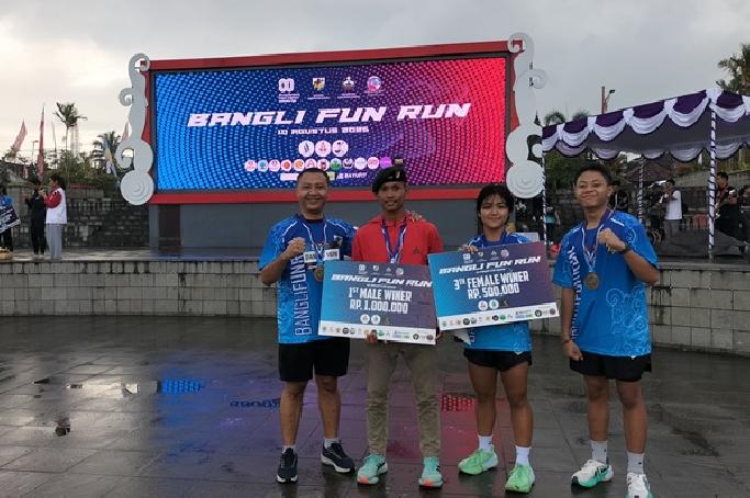 Semarakkan HUT RI ke-80, Dandim 1626/Bangli Ikuti Bangli Fun Run 5 Km