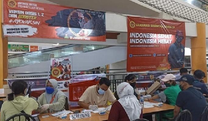 Capaian Sentra Vaksinasi Serentak ITC Cempaka Mas Lebih 100 Persen