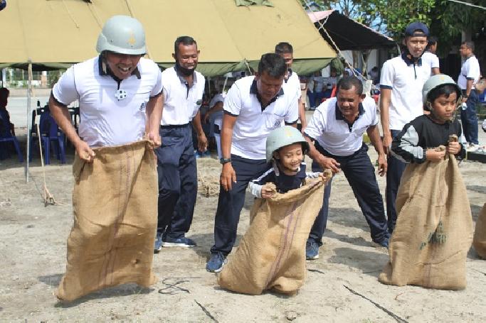 Peringati HUT Lanal ke 16, Prajurit Lanal TBA Laksanakan Olahraga Bersama