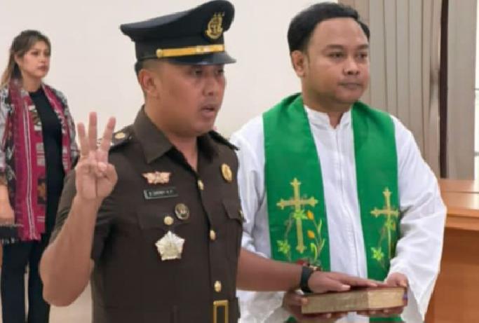 Nobertus Dhendy Restu Prayogo Resmi Dilantik Jadi Kasi Intel Kejari Mimika