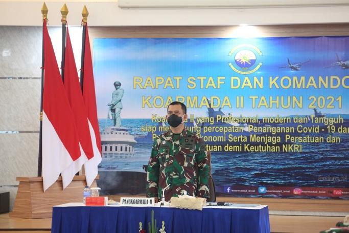 Pangkoarmada II Pimpin Rapat Staf dan Komando Armada II Tahun 2021