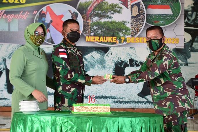 Peringati HUT Ke-16, Korem 174 Merauke Gelar Syukuran