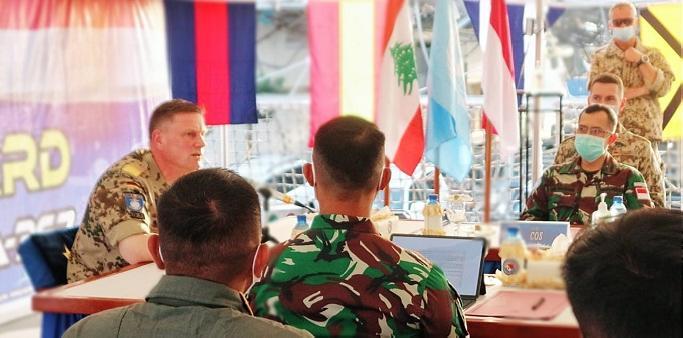 KRI SIM-367 Mendapat Kunjungan Komandan MTF di Lebanon