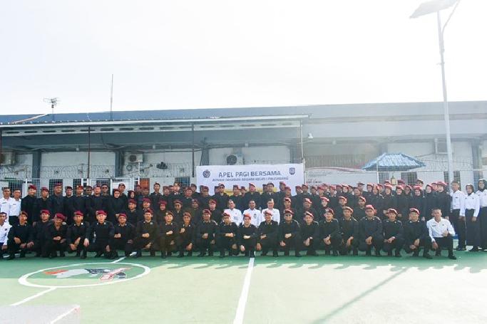 Kakanwil Ditjenpas Sumsel Pimpin Apel Pagi di Rutan